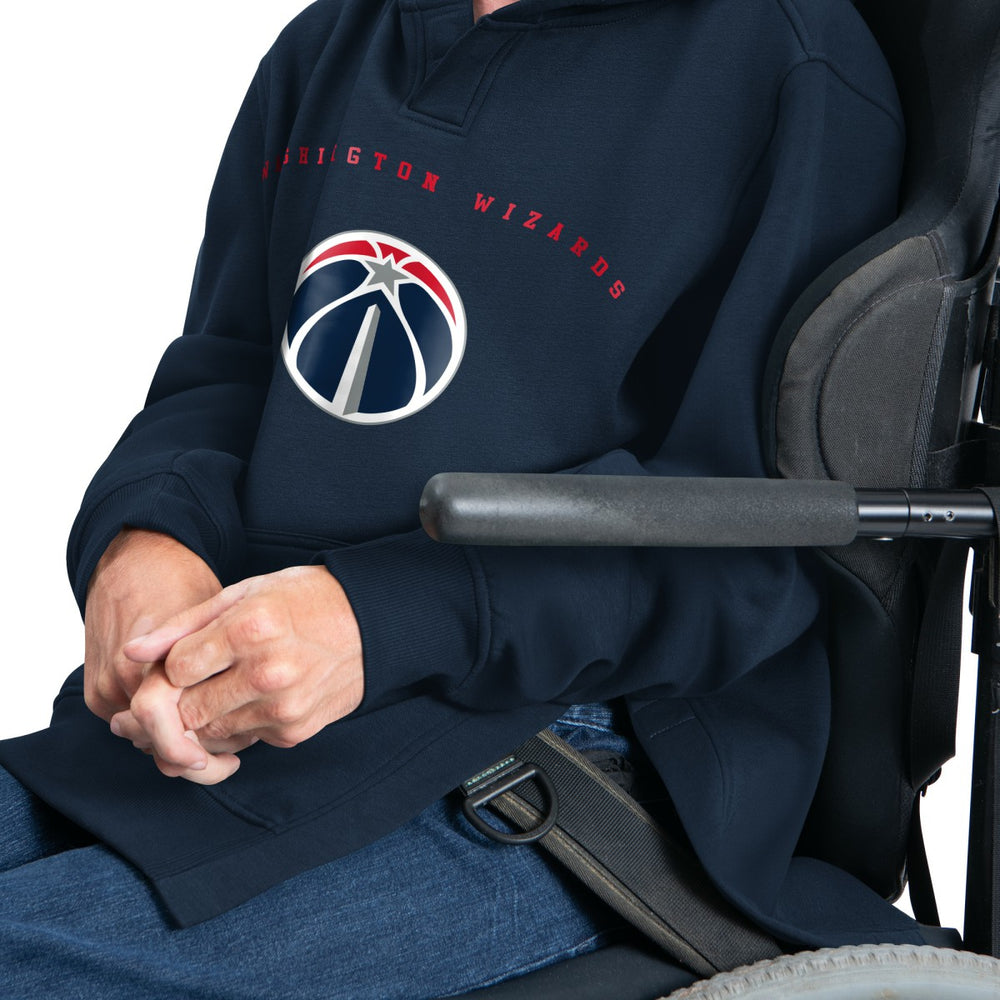 Navy Washington Wizards G-III Sports by Carl Banks Adaptive Team Arc Fleece Hoodie | NBA
