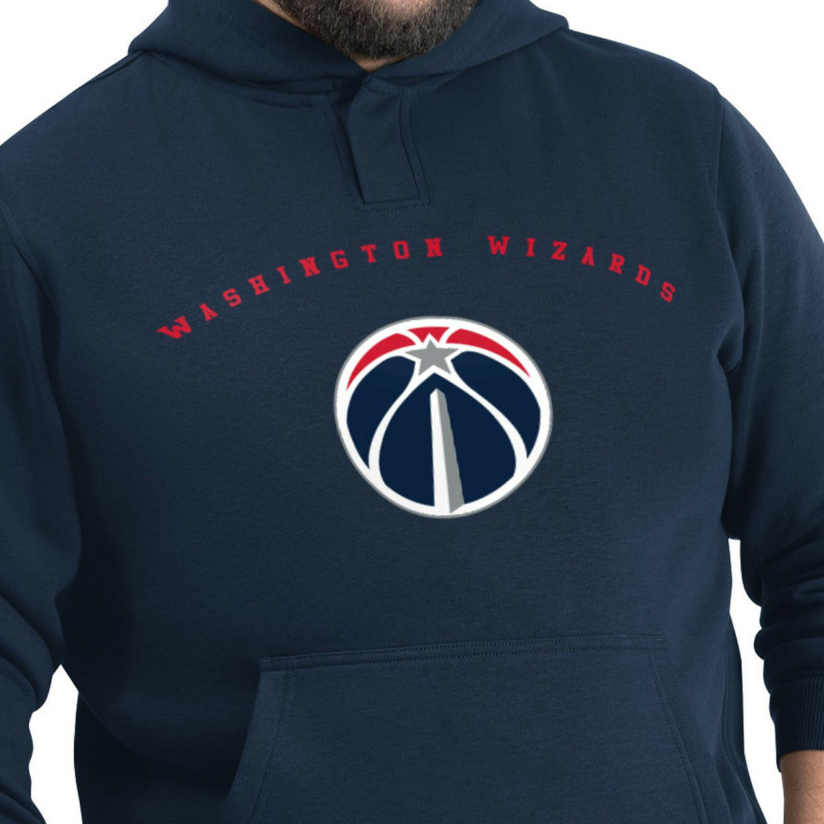 Navy Washington Wizards G-III Sports by Carl Banks Adaptive Team Arc Fleece Hoodie | NBA