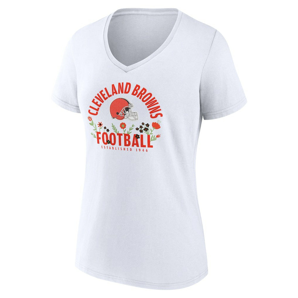 Cleveland Browns Shedeur Sanders  Women's Floral Name & Number V-Neck T-Shirt | NFL On sale