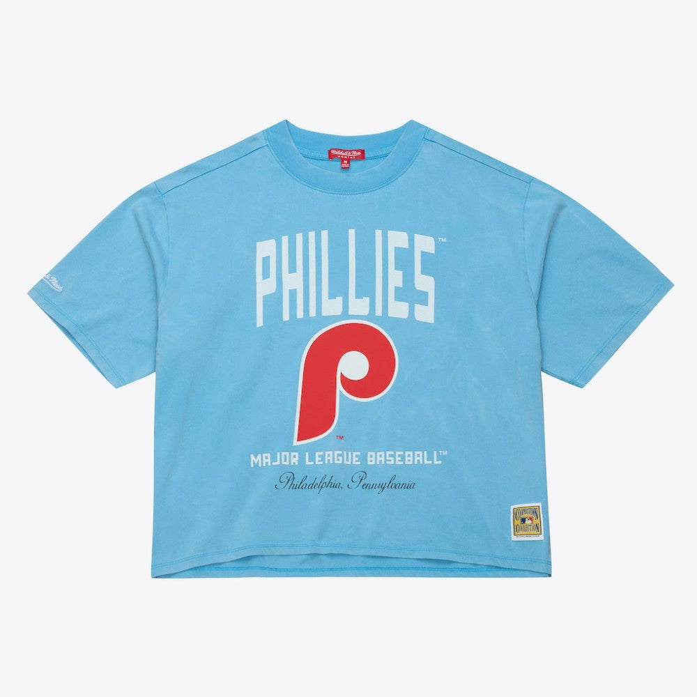 Philadelphia Phillies Mitchell & Ness Women's Cooperstown Cropped Boxy T-Shirt - MLB T-shirts