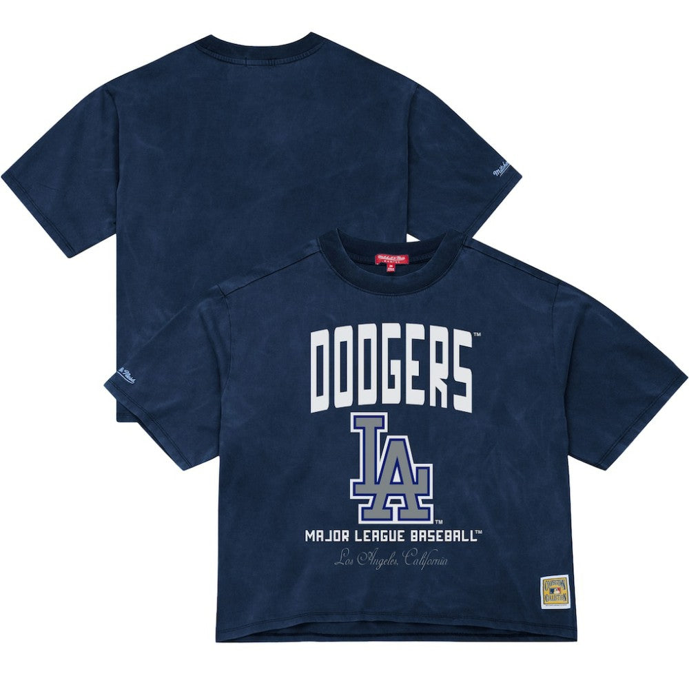Los Angeles Dodgers Mitchell & Ness Women's Cooperstown Cropped Boxy T-Shirt - MLB T-shirts