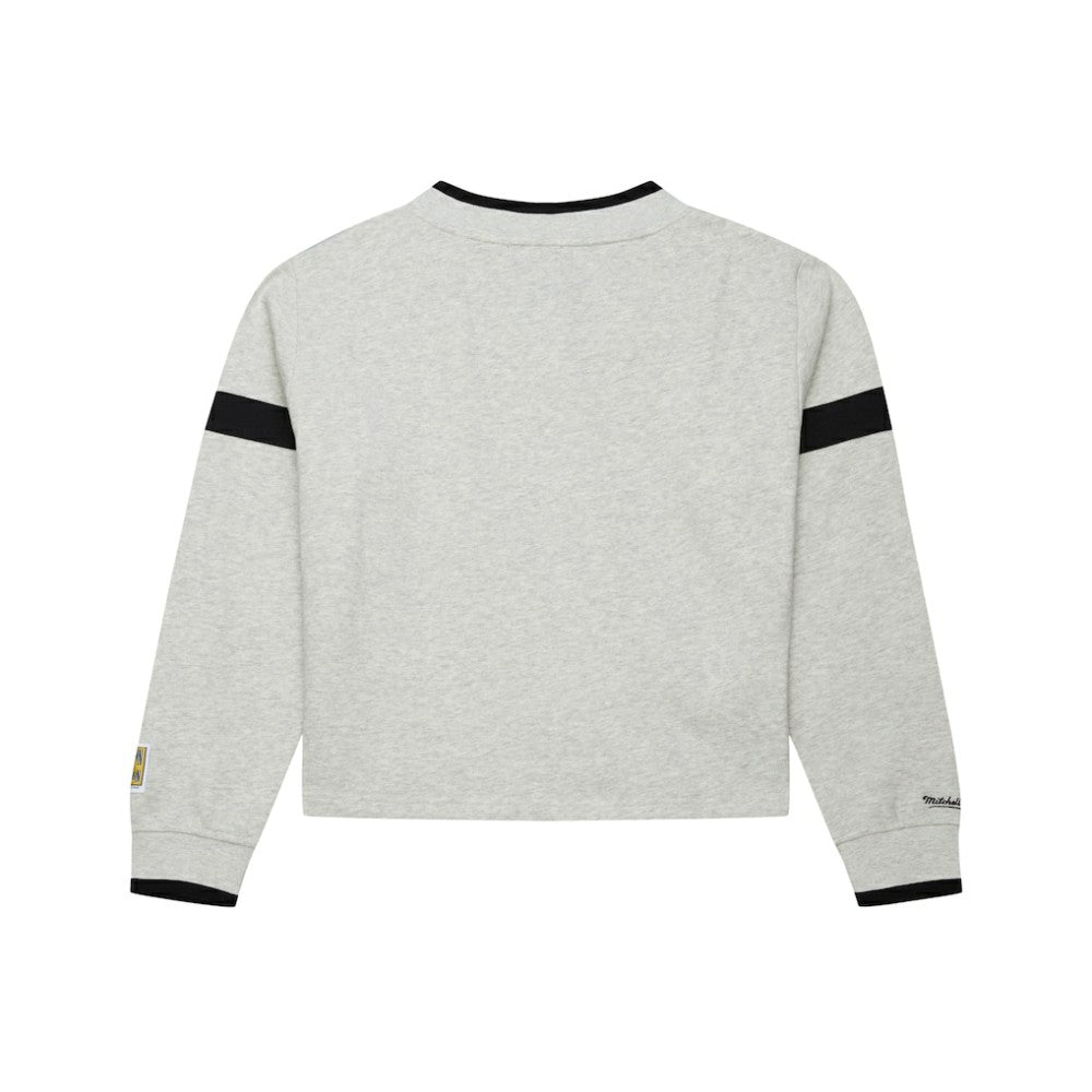 Philadelphia Phillies Mitchell & Ness Women's Cooperstown Collection V-Neck Cropped Toggle Sweatshirt - MLB Sweatshirts