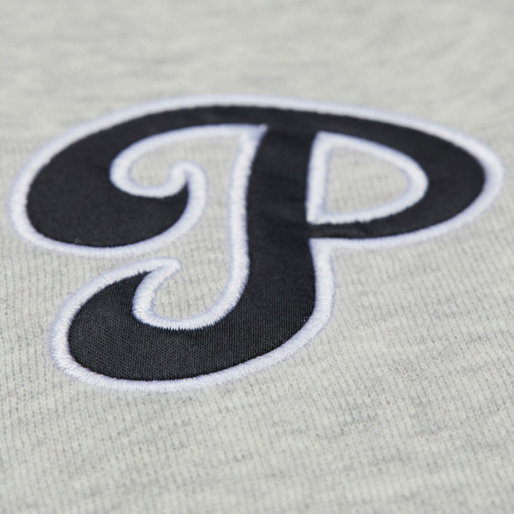 Philadelphia Phillies Mitchell & Ness Women's Cooperstown Collection V-Neck Cropped Toggle Sweatshirt - MLB Sweatshirts
