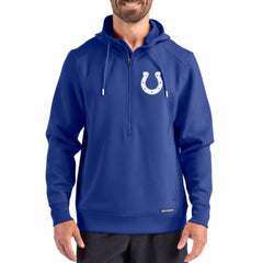Indianapolis Colts Cutter & Buck Roam Eco Half-Zip Recycled Pullover Hoodie | NFL On sale