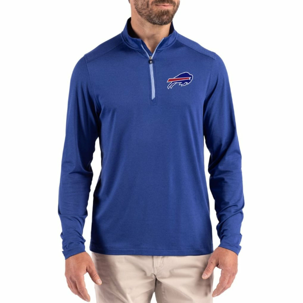 Buffalo Bills Cutter & Buck Coastline Epic Comfort Recycled Quarter-Zip Pullover | NFL Sale