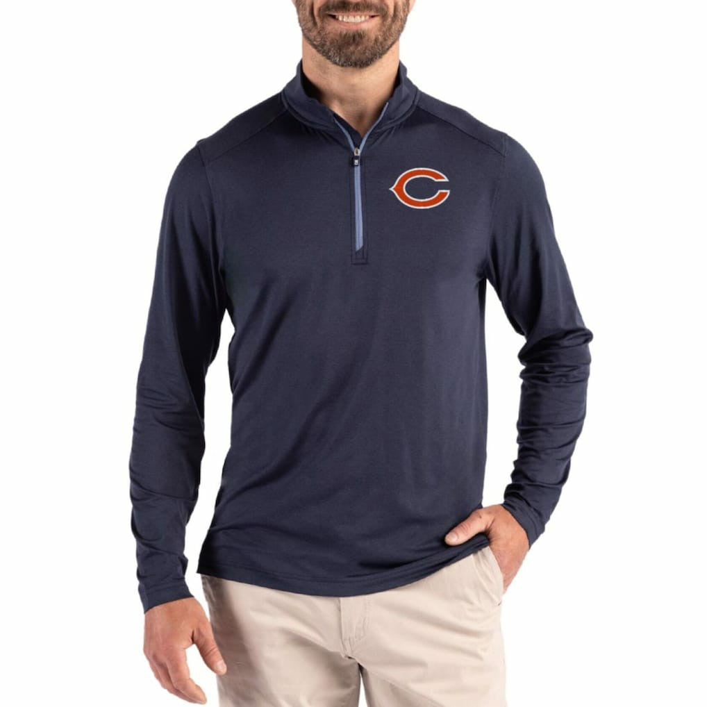 Chicago Bears Cutter & Buck Coastline Epic Comfort Recycled Quarter-Zip Pullover | NFL Sale