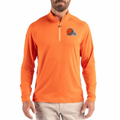 Cleveland Browns Cutter & Buck Coastline Epic Comfort Recycled Quarter-Zip Pullover | NFL Discount