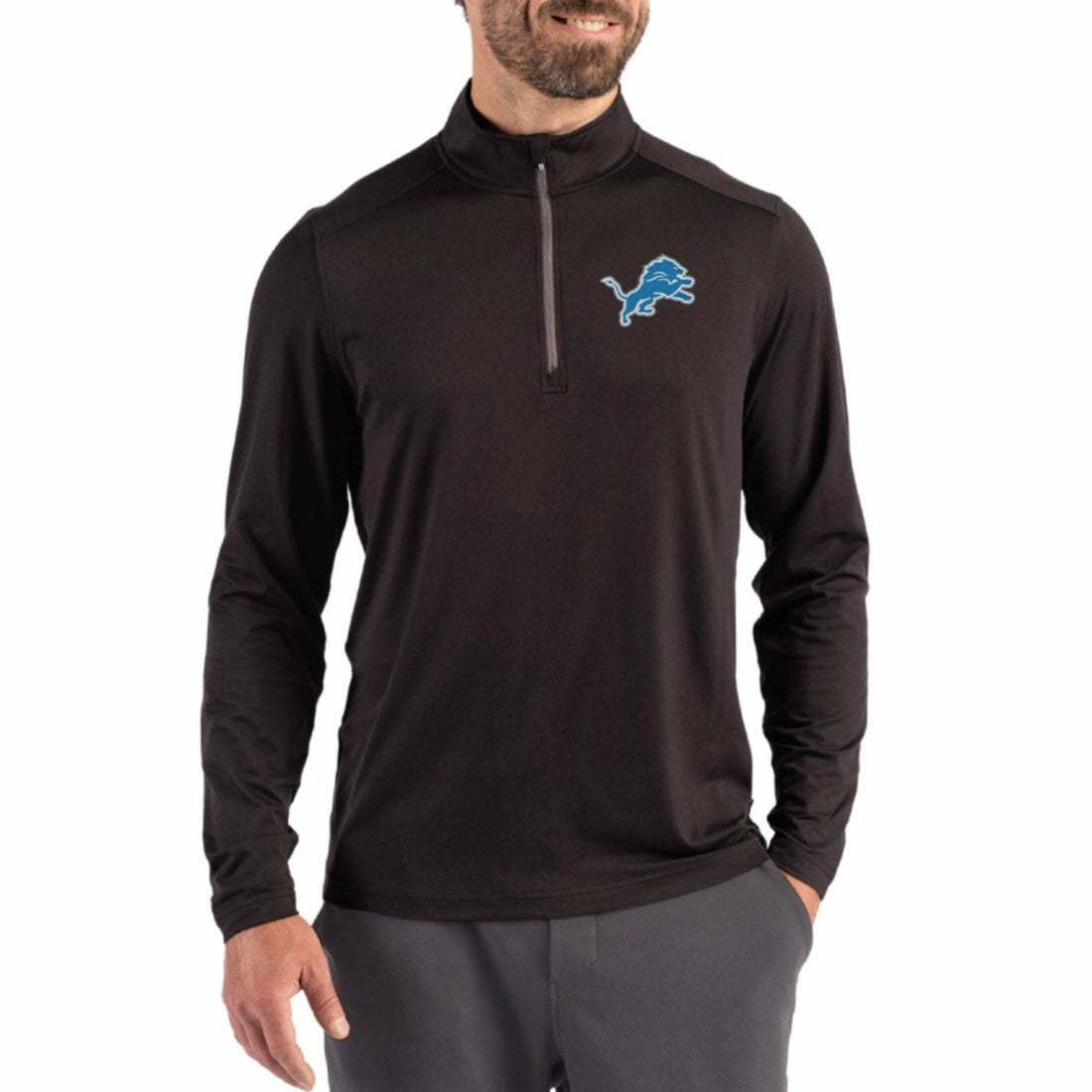Detroit Lions Cutter & Buck Coastline Epic Comfort Recycled Quarter-Zip Pullover | NFL Near me