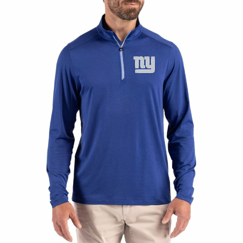 New York Giants Cutter & Buck Coastline Epic Comfort Recycled Quarter-Zip Pullover | NFL Online