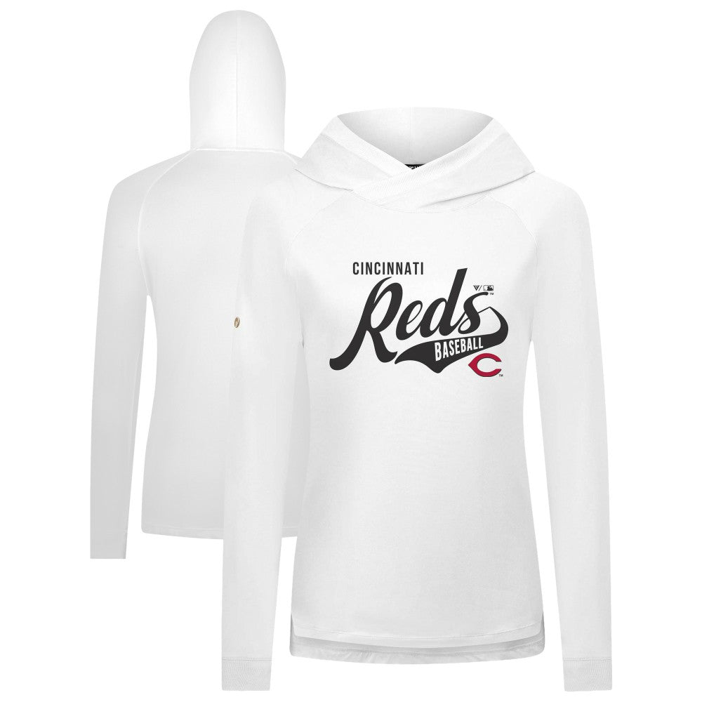 Cincinnati Reds Levelwear Women's Slender Glide Raglan Hoodie - MLB Hoodies