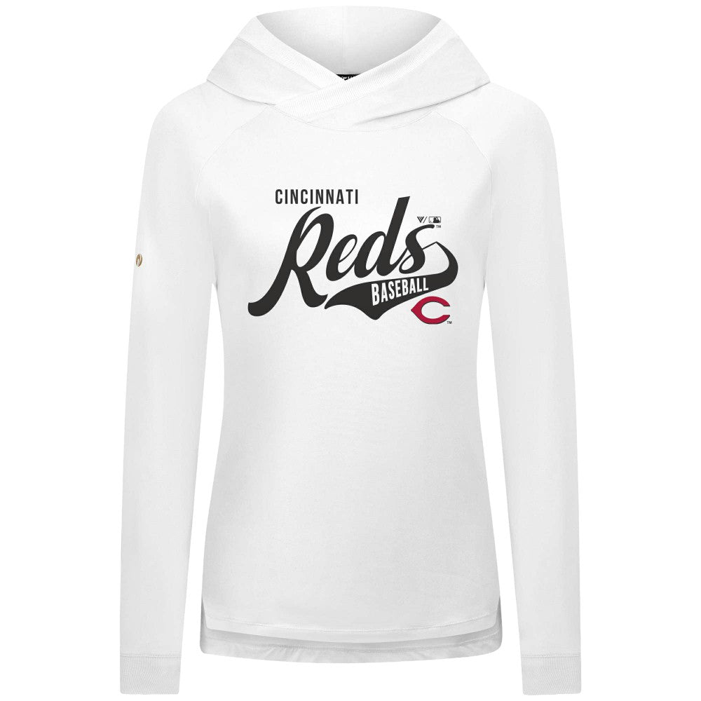 Cincinnati Reds Levelwear Women's Slender Glide Raglan Hoodie - MLB Hoodies