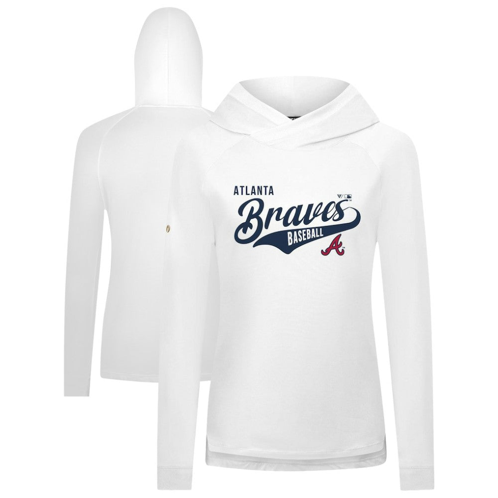 Atlanta Braves Levelwear Women's Slender Glide Raglan Hoodie - MLB Hoodies