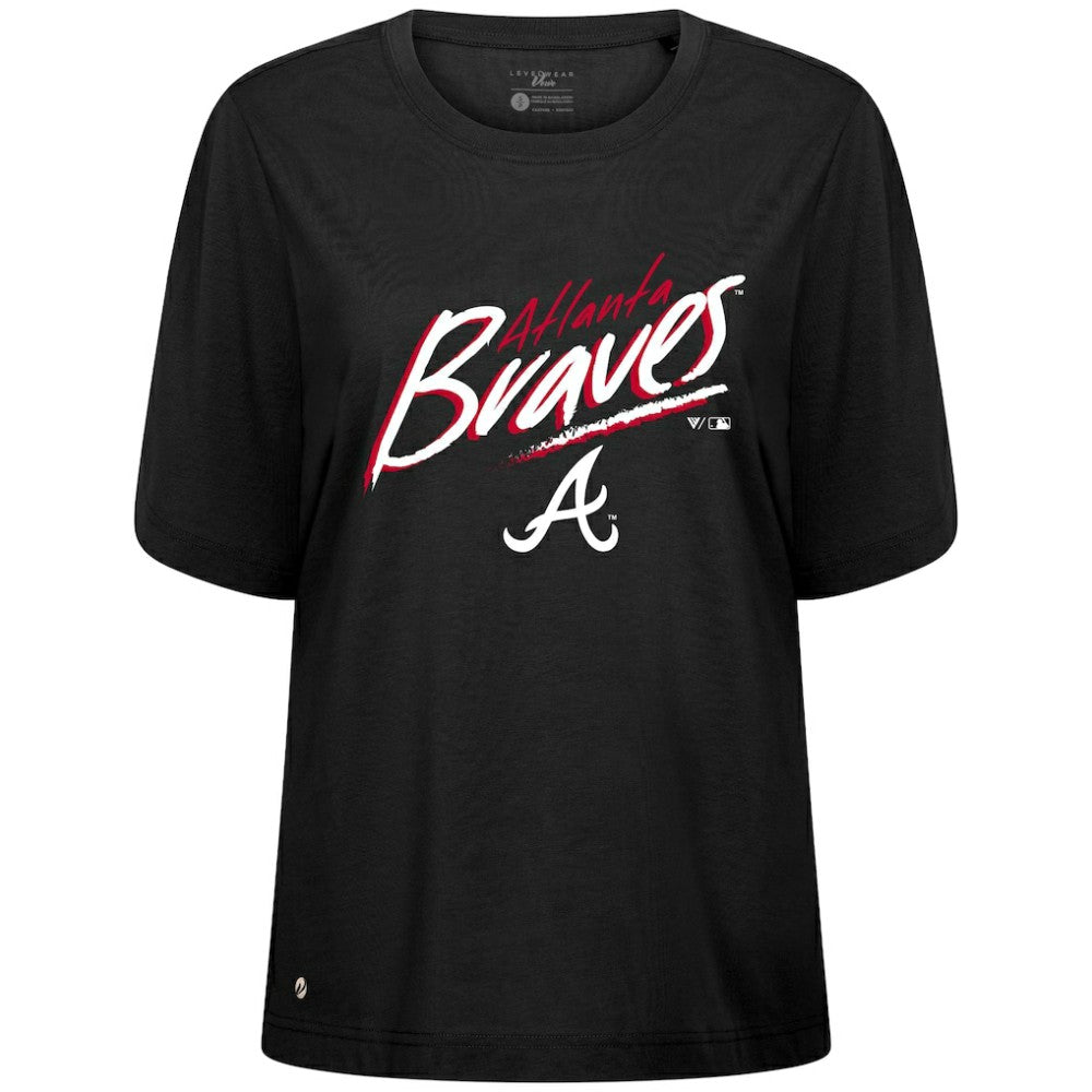Atlanta Braves Levelwear Women's Bloom Sizzle T-Shirt - MLB T-shirts