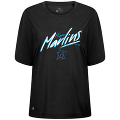 Miami Marlins Levelwear Women's Bloom Sizzle T-Shirt - MLB T-shirts