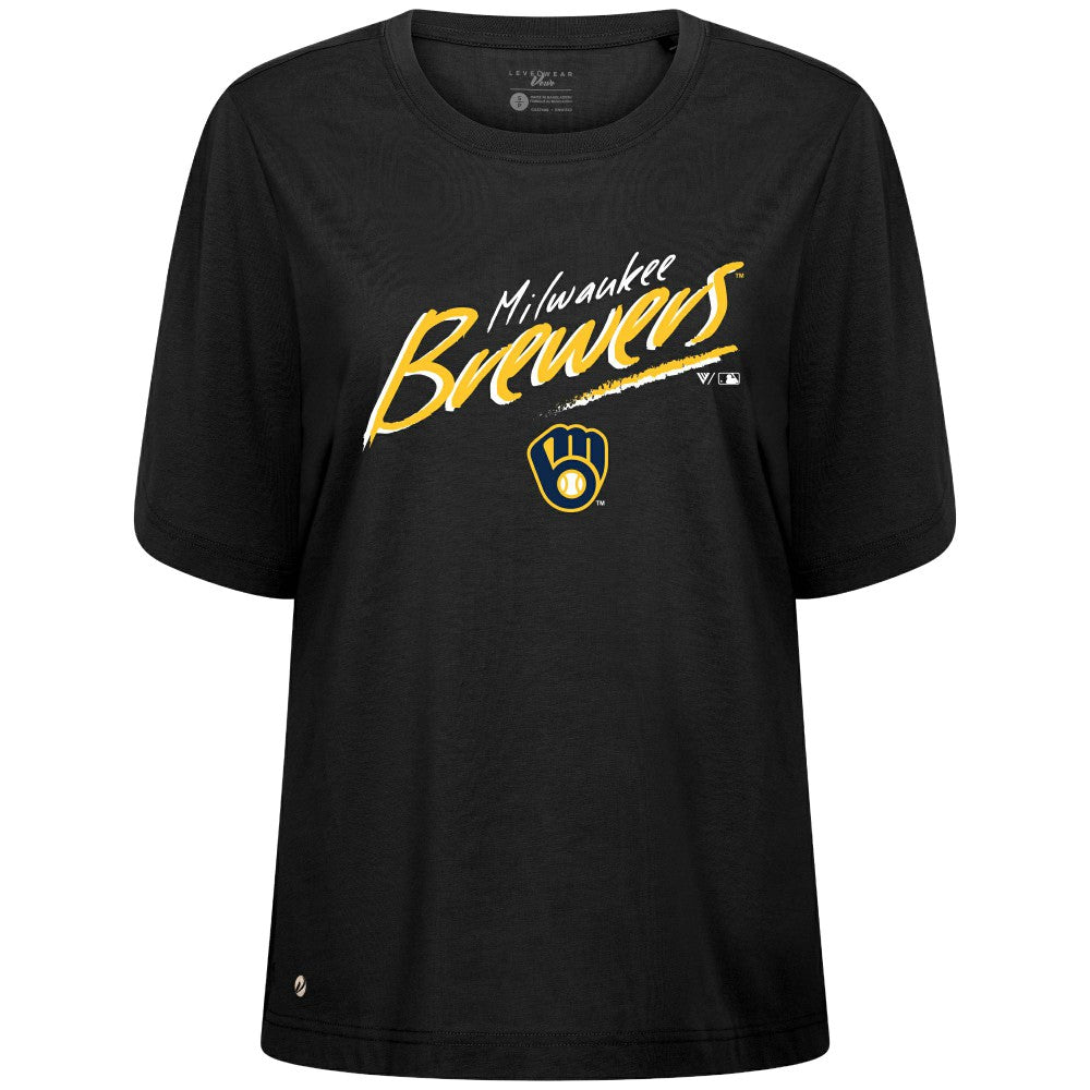 Milwaukee Brewers Levelwear Women's Bloom Sizzle T-Shirt - MLB T-shirts