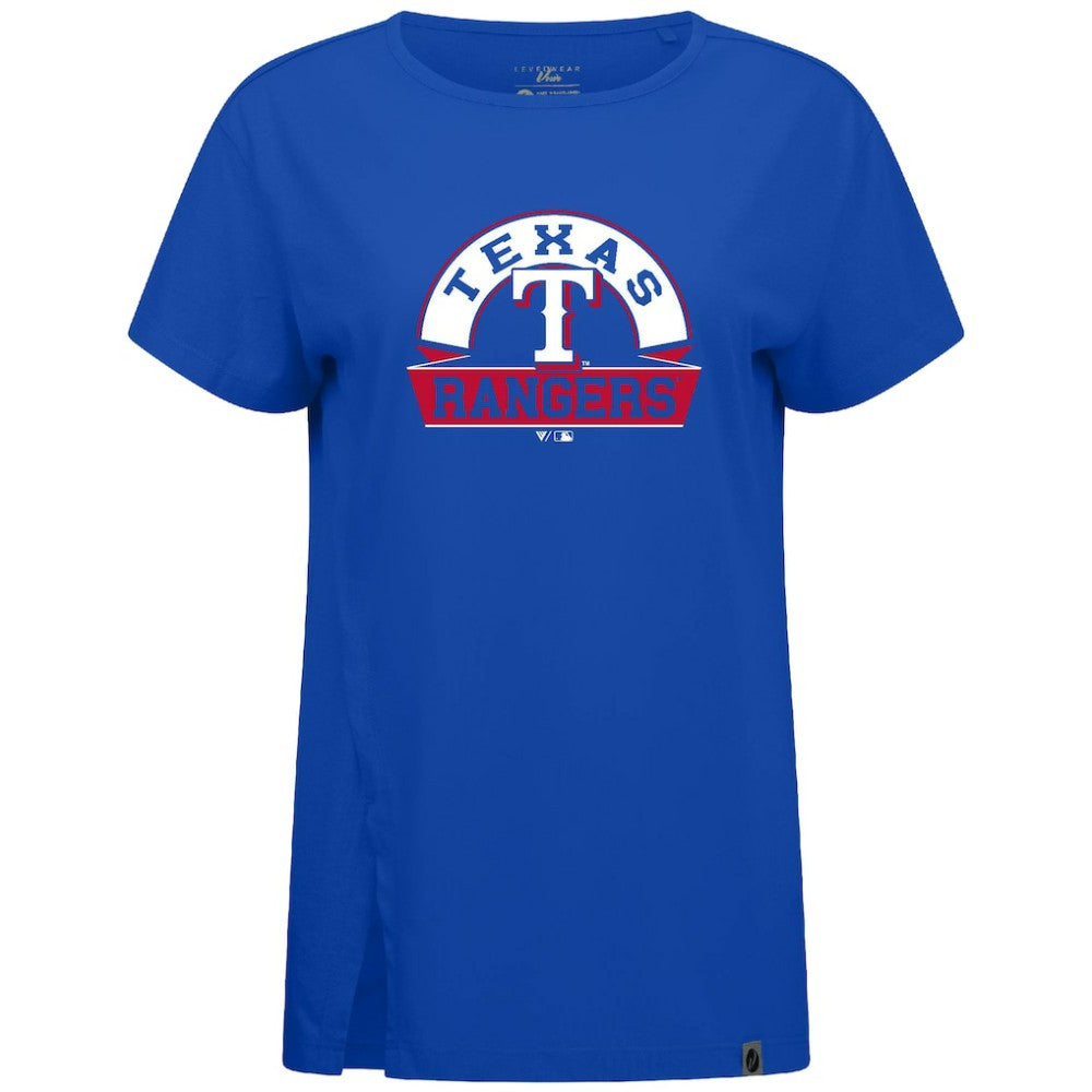 Texas Rangers Levelwear Women's Influx Banner Arch T-Shirt - MLB T-shirts