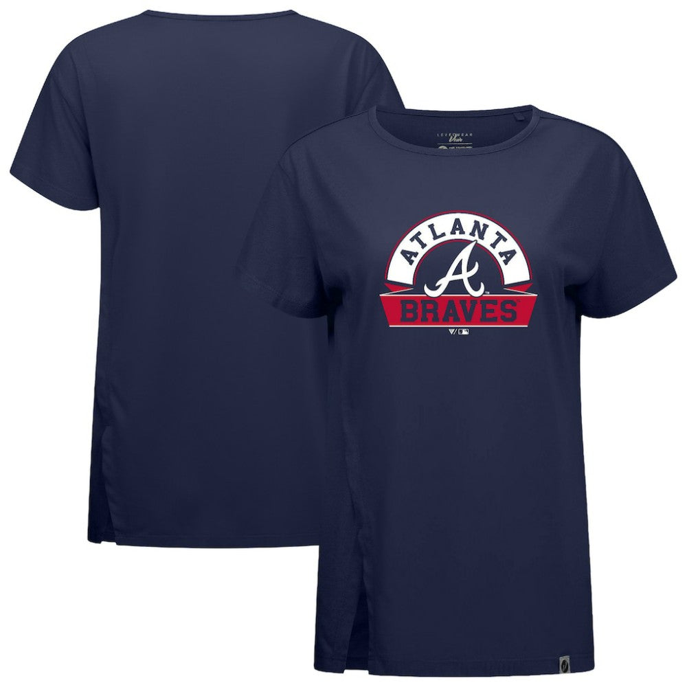 Atlanta Braves Levelwear Women's Influx Banner Arch T-Shirt - MLB T-shirts