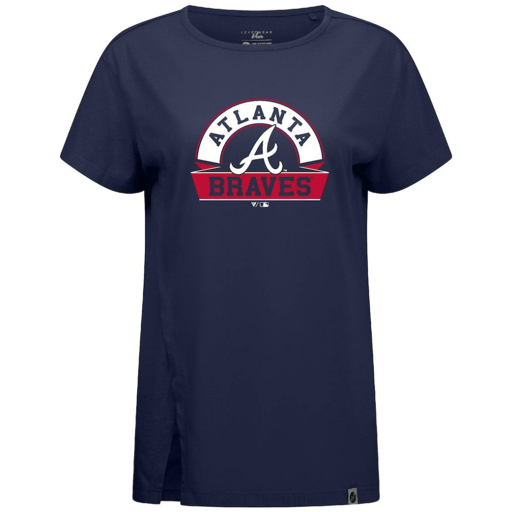 Atlanta Braves Levelwear Women's Influx Banner Arch T-Shirt - MLB T-shirts