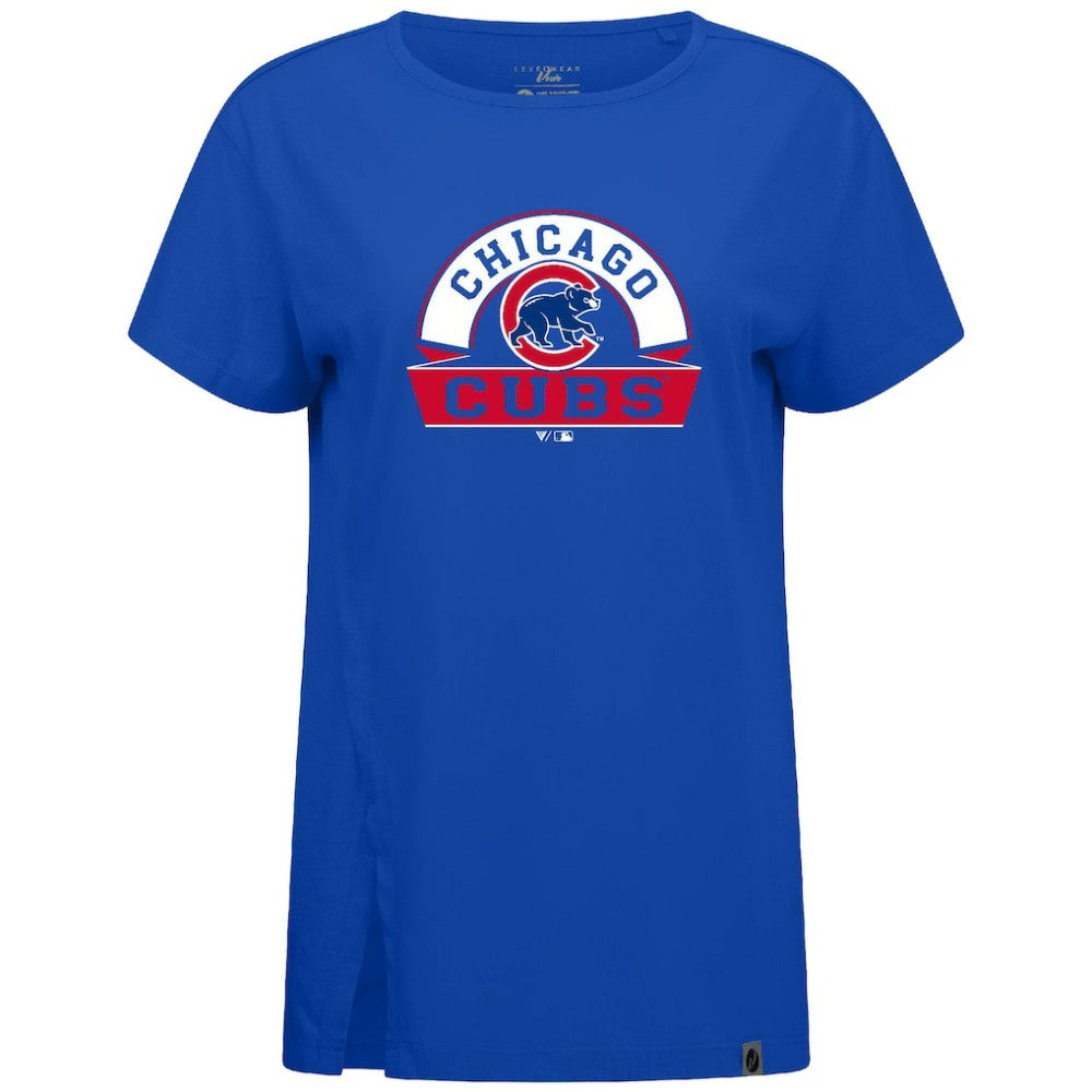 Chicago Cubs Levelwear Women's Influx Banner Arch T-Shirt - MLB T-shirts