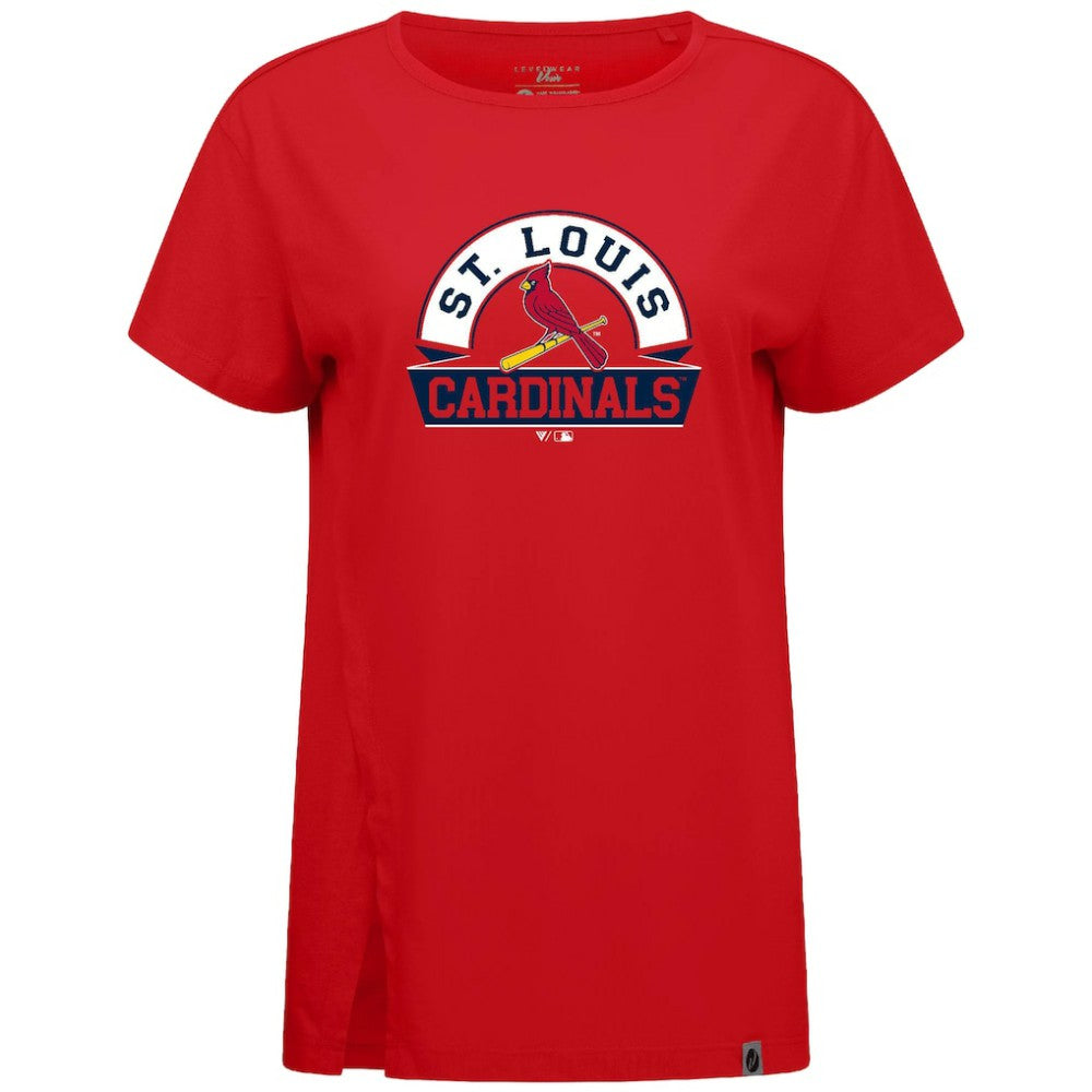 St. Louis Cardinals Levelwear Women's Influx Banner Arch T-Shirt - MLB T-shirts