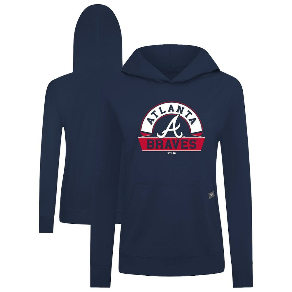 Atlanta Braves Levelwear Women's Relay Banner Arch Long Sleeve T-Shirt Hoodie - MLB Hoodies