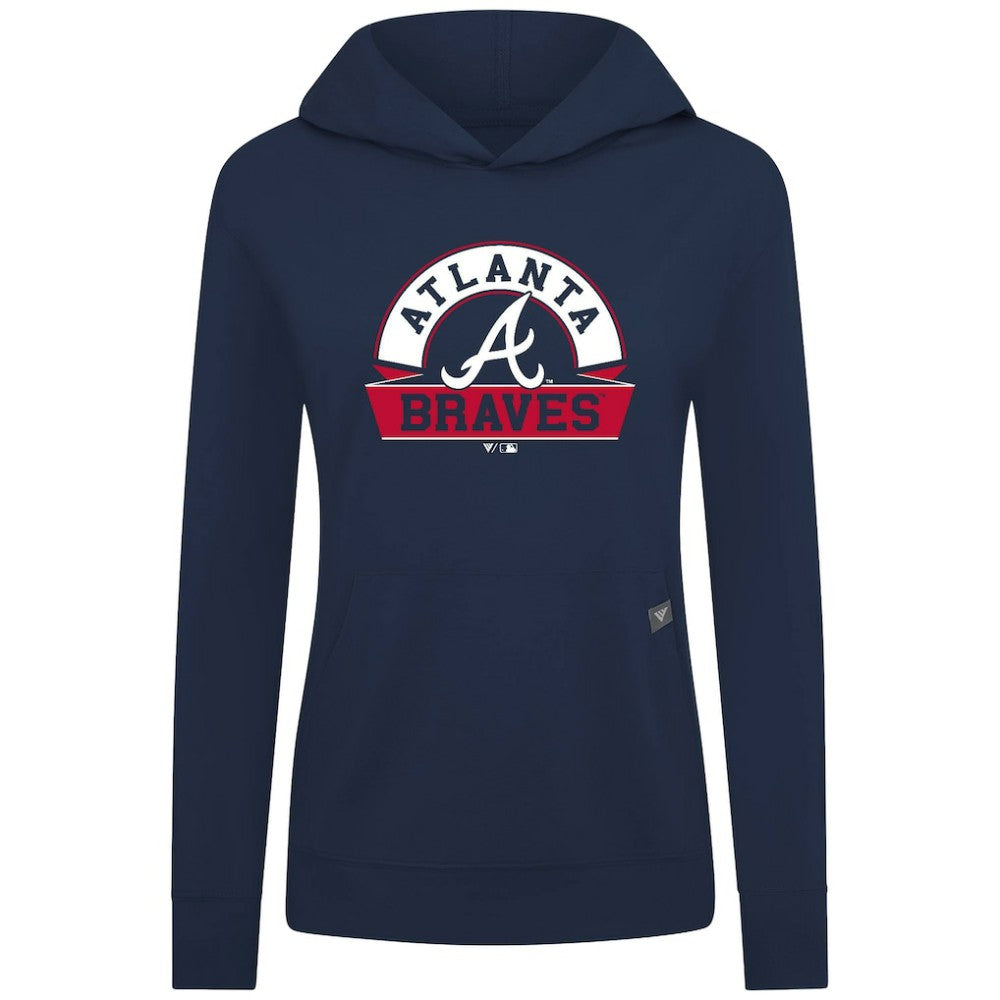 Atlanta Braves Levelwear Women's Relay Banner Arch Long Sleeve T-Shirt Hoodie - MLB Hoodies