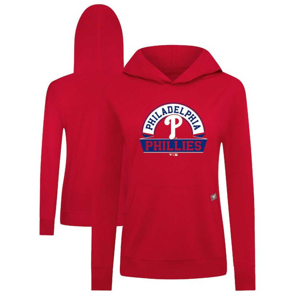 Philadelphia Phillies Levelwear Women's Relay Banner Arch Long Sleeve T-Shirt Hoodie - MLB Hoodies