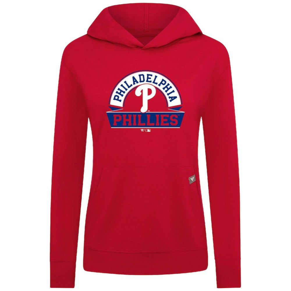 Philadelphia Phillies Levelwear Women's Relay Banner Arch Long Sleeve T-Shirt Hoodie - MLB Hoodies
