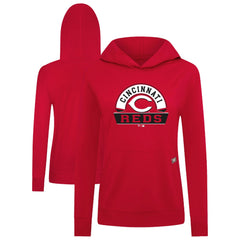Cincinnati Reds Levelwear Women's Relay Banner Arch Long Sleeve T-Shirt Hoodie - MLB Hoodies