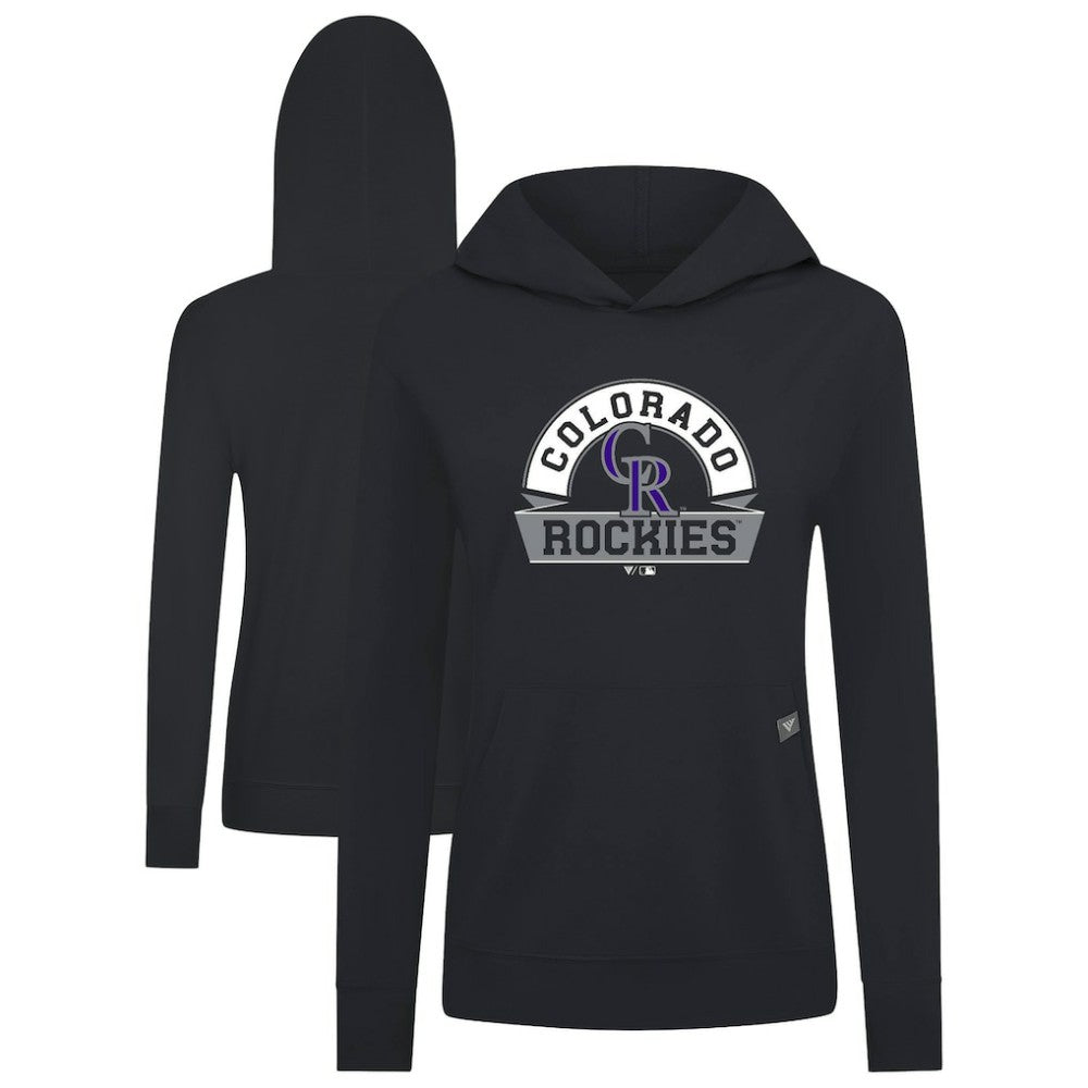 Colorado Rockies Levelwear Women's Relay Banner Arch Long Sleeve T-Shirt Hoodie - MLB Hoodies