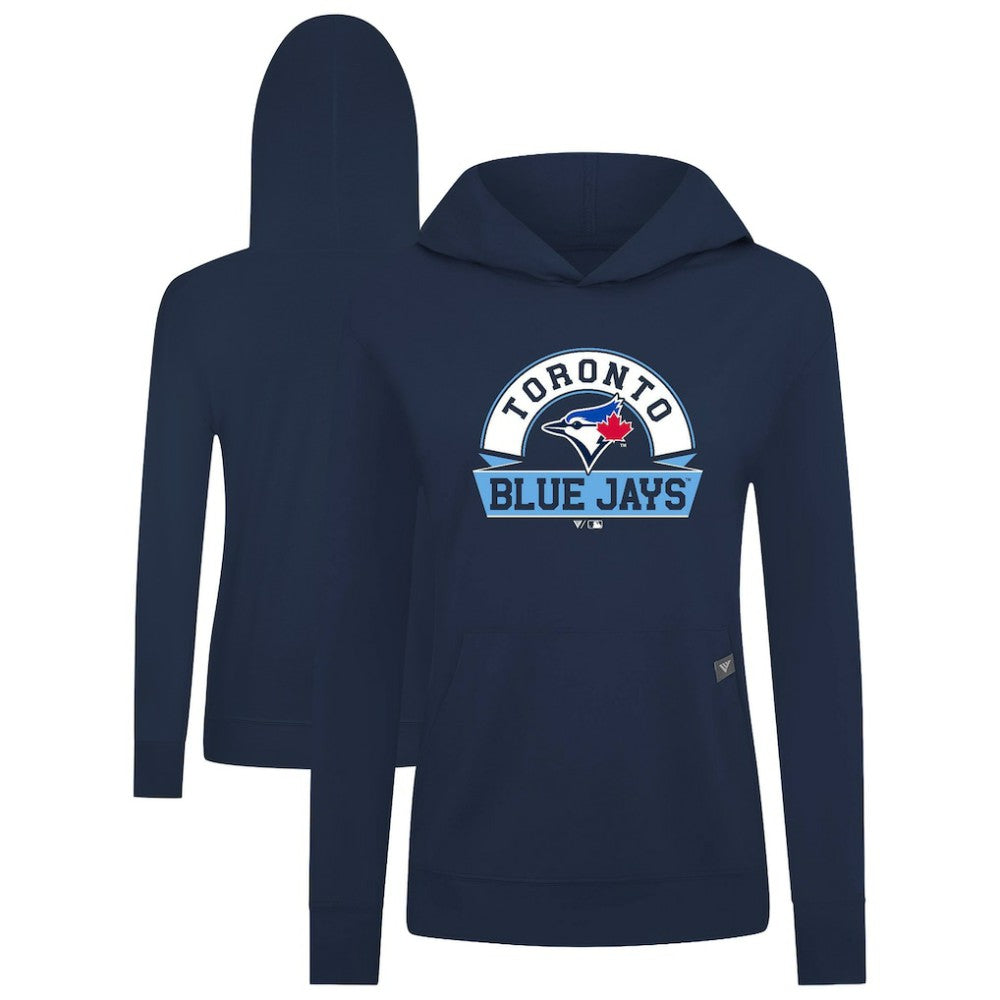 Toronto Blue Jays Levelwear Women's Relay Banner Arch Long Sleeve T-Shirt Hoodie - MLB Hoodies