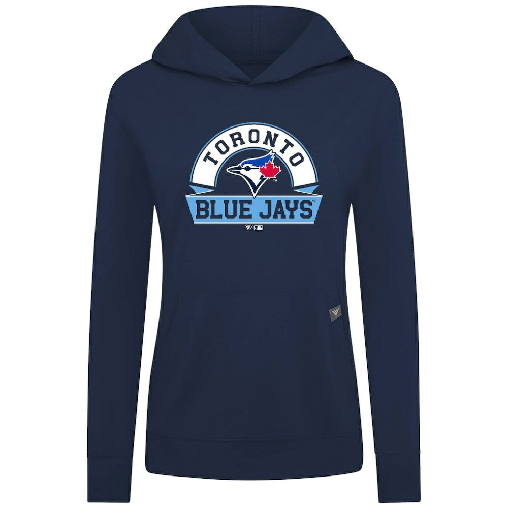 Toronto Blue Jays Levelwear Women's Relay Banner Arch Long Sleeve T-Shirt Hoodie - MLB Hoodies