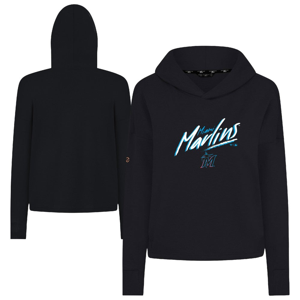 Miami Marlins Levelwear Women's Sweet Sizzle Tri-Blend Hoodie - MLB Hoodies