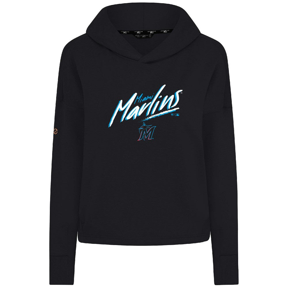 Miami Marlins Levelwear Women's Sweet Sizzle Tri-Blend Hoodie - MLB Hoodies