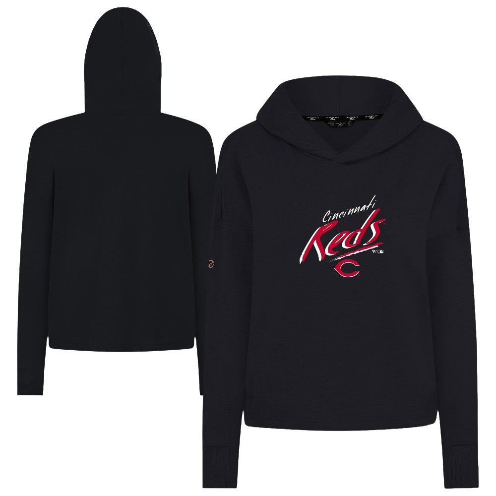 Cincinnati Reds Levelwear Women's Sweet Sizzle Tri-Blend Hoodie - MLB Hoodies