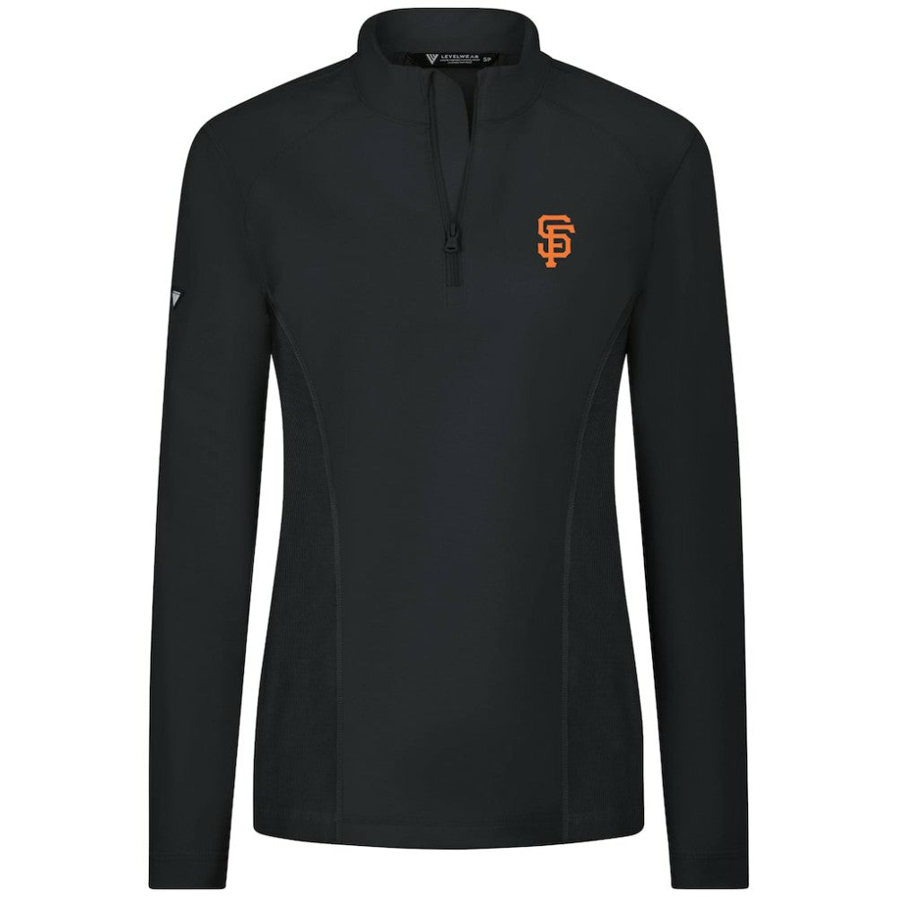 San Francisco Giants Levelwear Women's Upright Insignia 2.0 Quarter-Zip Tri-Blend Top - MLB Tops