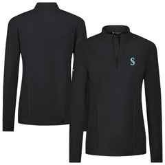 Seattle Mariners Levelwear Women's Upright Insignia 2.0 Quarter-Zip Tri-Blend Top - MLB Tops
