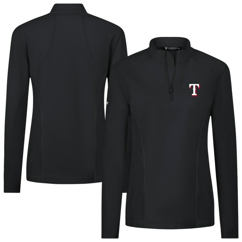 Texas Rangers Levelwear Women's Upright Insignia 2.0 Quarter-Zip Tri-Blend Top - MLB Tops