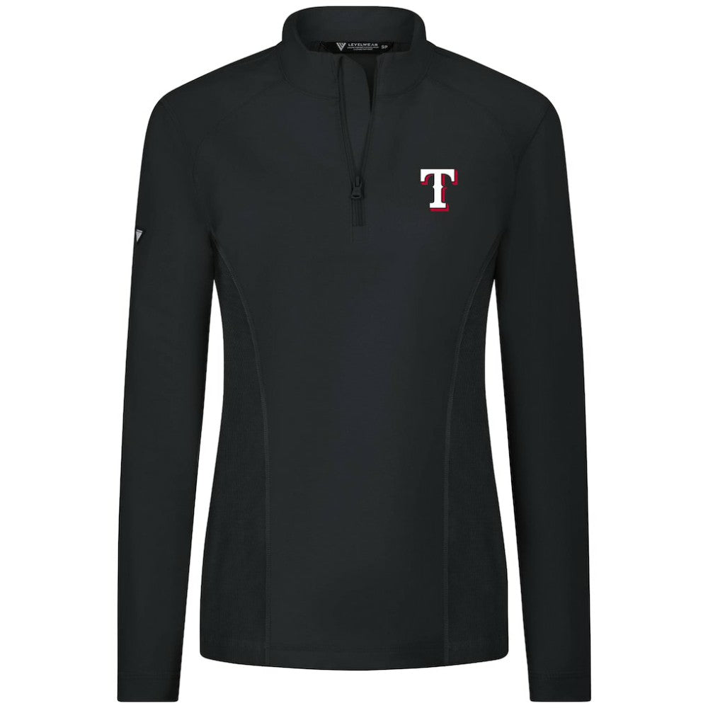 Texas Rangers Levelwear Women's Upright Insignia 2.0 Quarter-Zip Tri-Blend Top - MLB Tops
