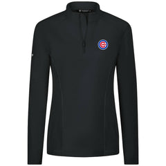 Chicago Cubs Levelwear Women's Upright Insignia 2.0 Quarter-Zip Tri-Blend Top - MLB Tops