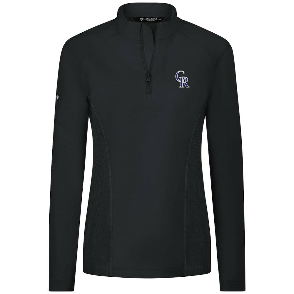 Colorado Rockies Levelwear Women's Upright Insignia 2.0 Quarter-Zip Tri-Blend Top - MLB Tops