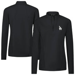 Los Angeles Dodgers Levelwear Women's Upright Insignia 2.0 Quarter-Zip Tri-Blend Top - MLB Tops