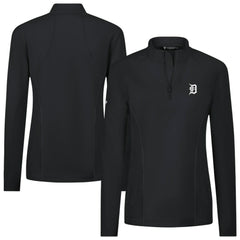 Detroit Tigers Levelwear Women's Upright Insignia 2.0 Quarter-Zip Tri-Blend Top - MLB Tops