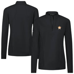 Houston Astros Levelwear Women's Upright Insignia 2.0 Quarter-Zip Tri-Blend Top - MLB Tops
