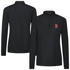Boston Red Sox Levelwear Women's Upright Insignia 2.0 Quarter-Zip Tri-Blend Top - MLB Tops