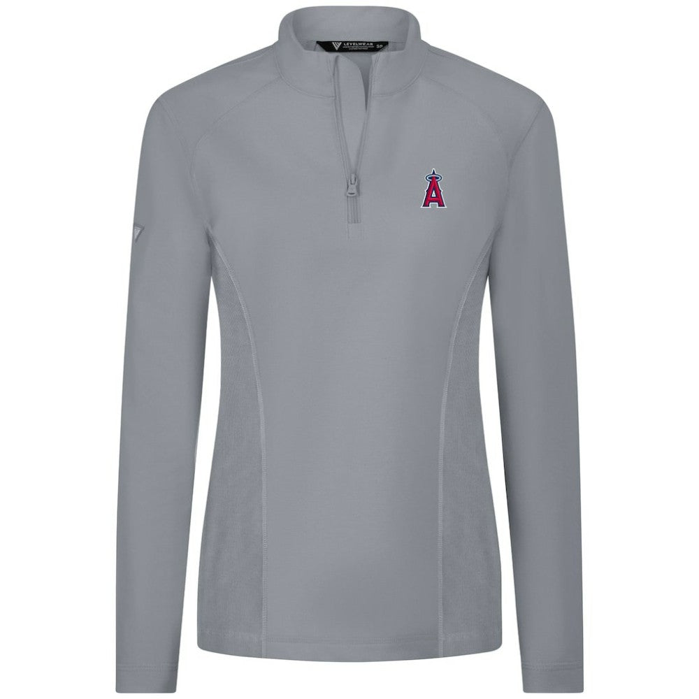 Los Angeles Angels Levelwear Women's Upright Insignia 2.0 Quarter-Zip Tri-Blend Top - MLB Tops