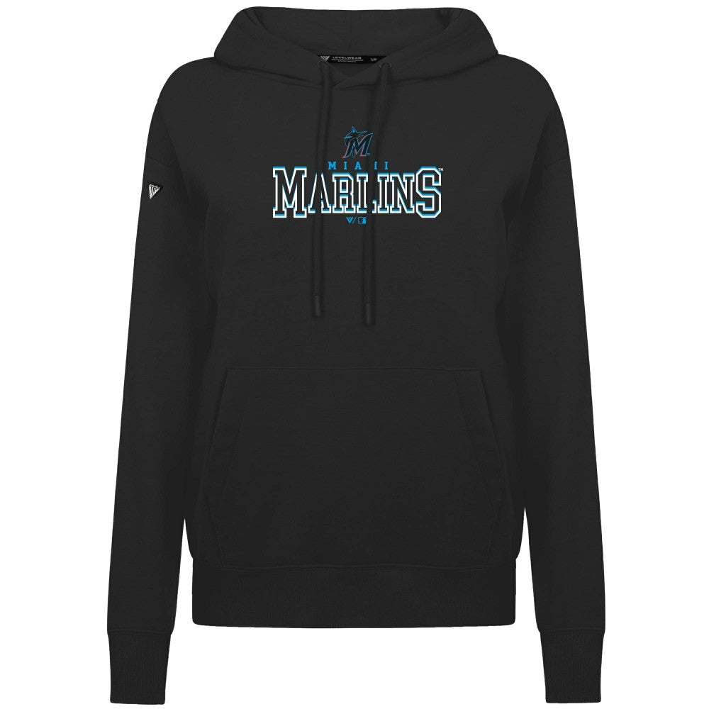 Miami Marlins Levelwear Women's Adorn Journey Hoodie - MLB Hoodies