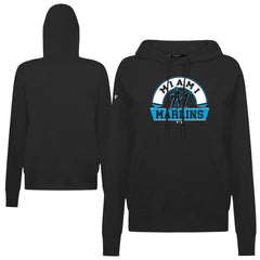 Miami Marlins Levelwear Women's Adorn Banner Arch Hoodie - MLB Hoodies
