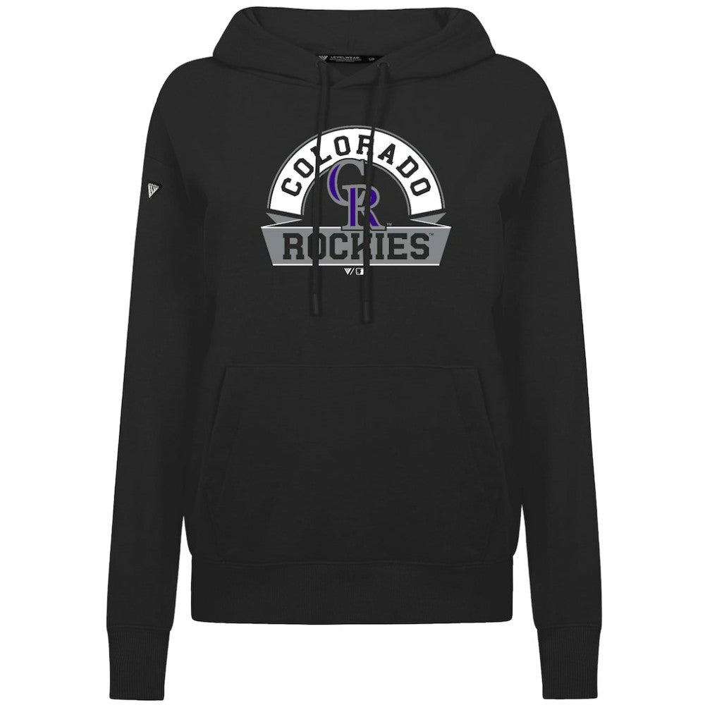 Colorado Rockies Levelwear Women's Adorn Banner Arch Hoodie - MLB Hoodies