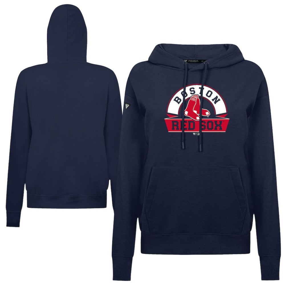 Boston Red Sox Levelwear Women's Adorn Banner Arch Hoodie - MLB Hoodies